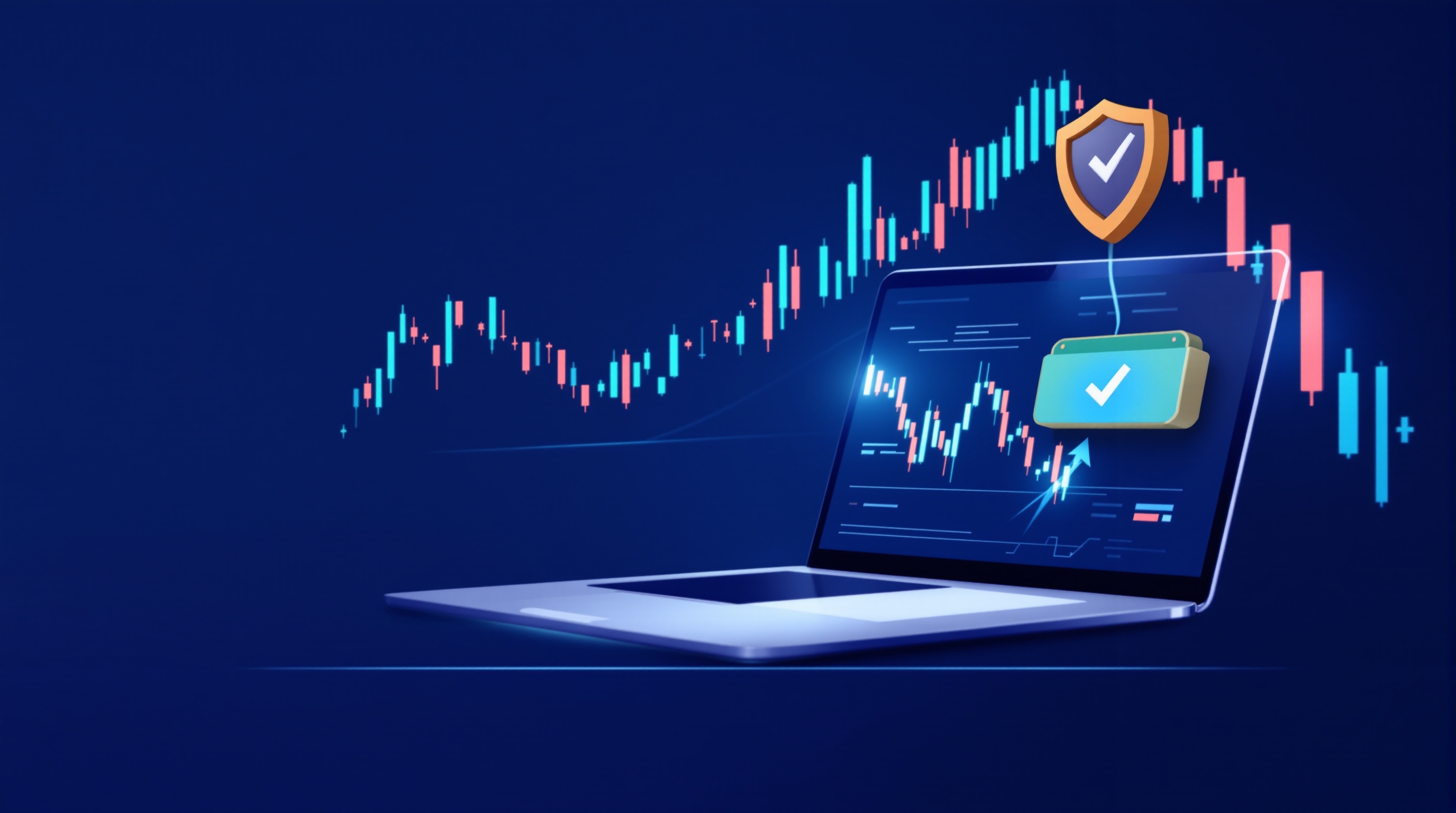 Trader linking MetaTrader 5 platform to a broker server on a laptop screen