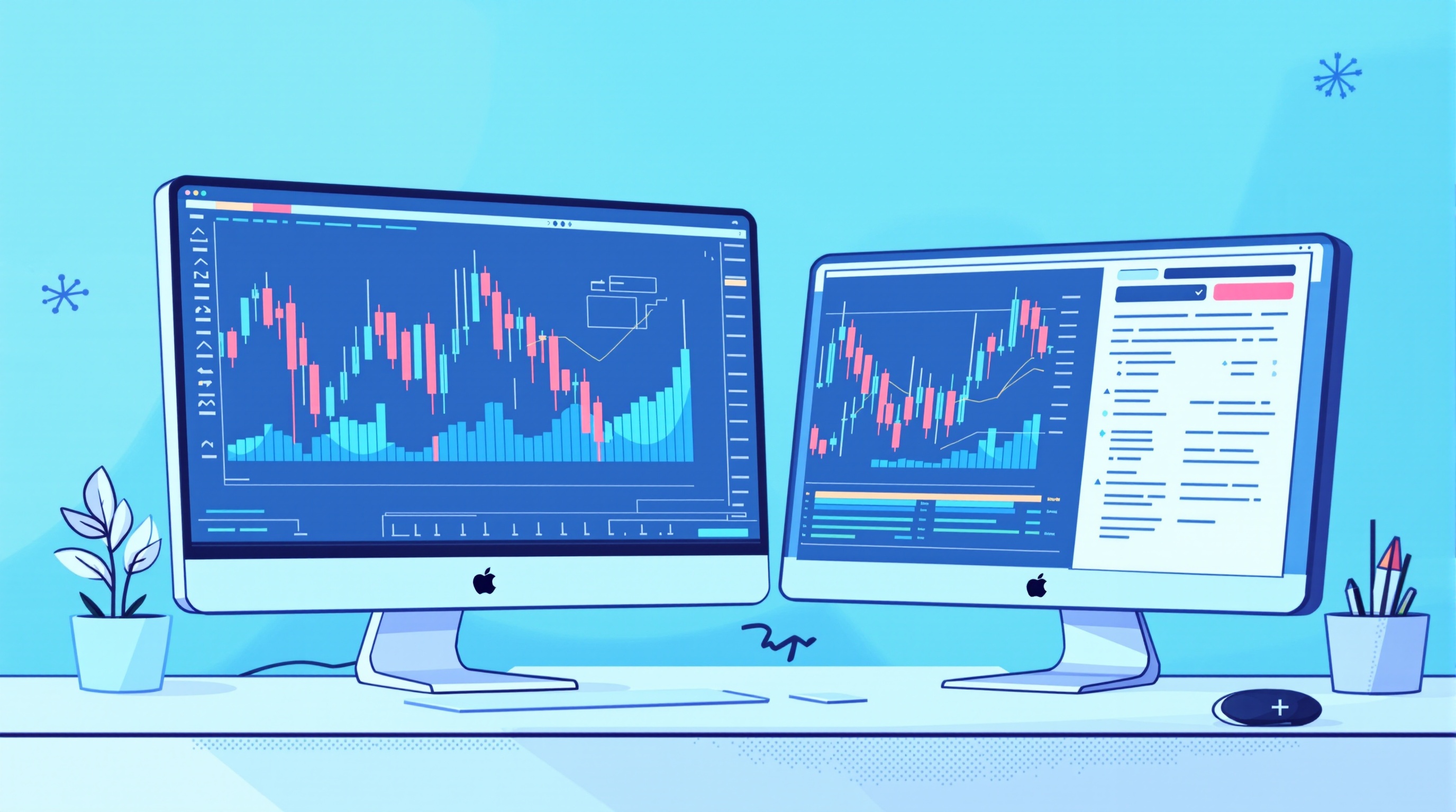 Illustration of a UK trader comparing account types on a broker platform screen